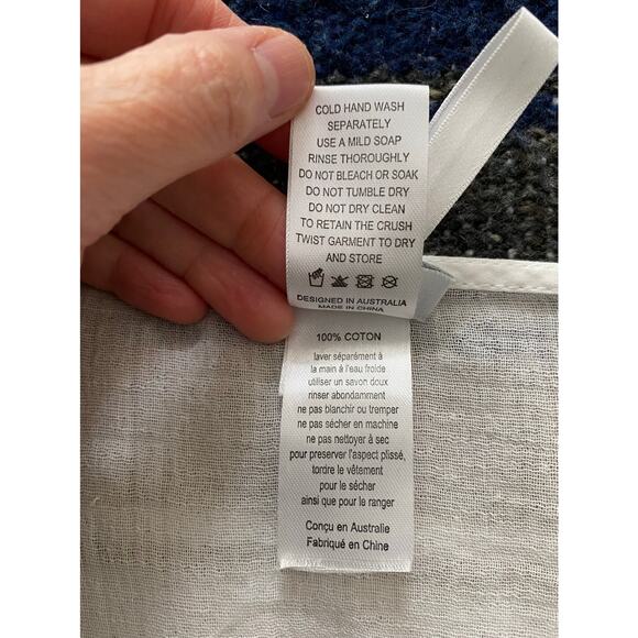 Sea Folly Australia Women's OS White Tassel Gauzy Swim Cover-Up - Picture 6 of 6